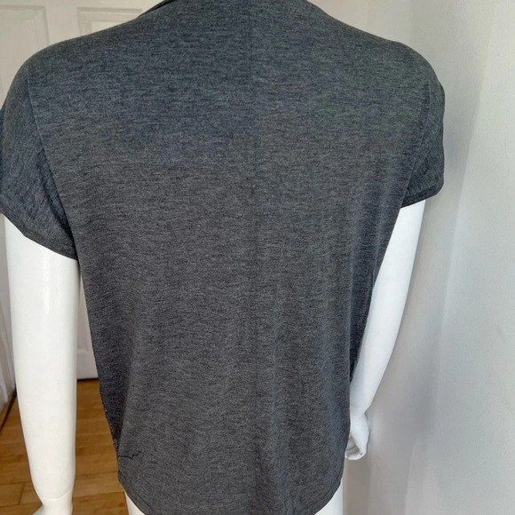 Zebra Sequin One Size Grey & Silver Womens Boxy NYE Top - Picture 4 of 7